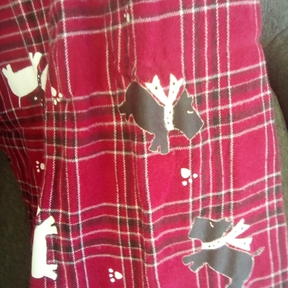 Women's Red Plaid Scottish Terrier Scotty Dog Pajama Pants PJs Size XL - Picture 5 of 5